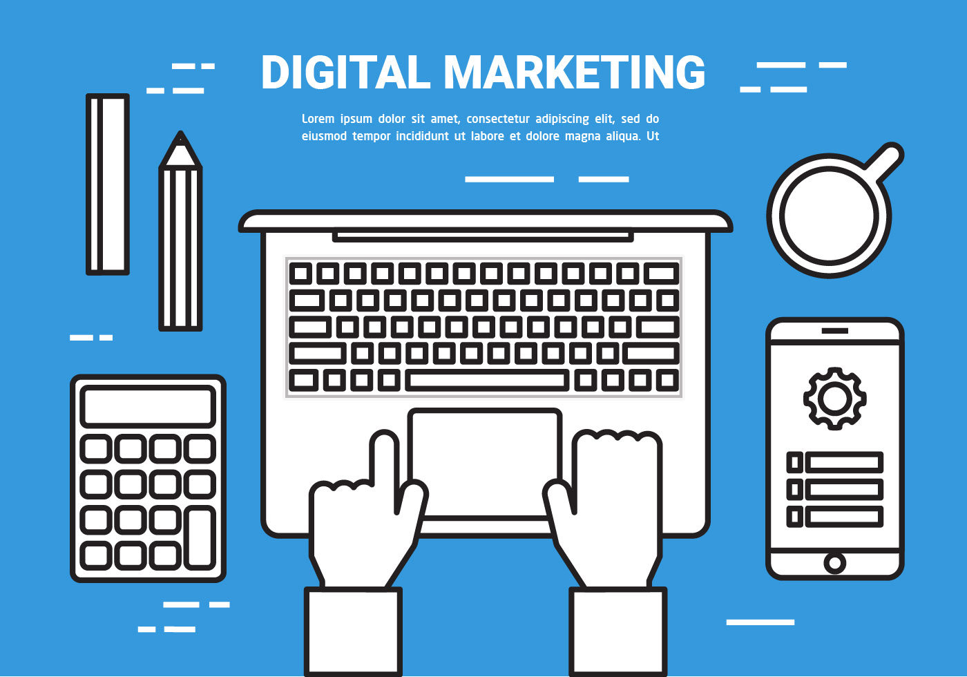 Free Flat Digital Marketing Concept Vector 150358 Vector Art at Vecteezy