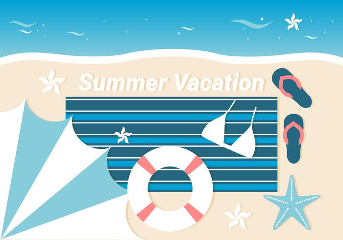 Free Summer Traveling Template Background vector