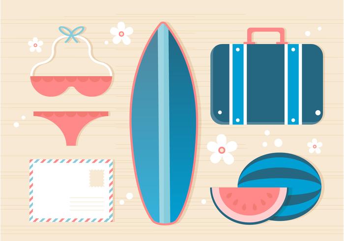 Free Summer Traveling Template Background vector