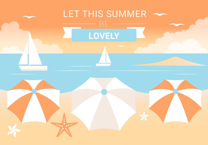 Free Summer Beach Elements Background vector