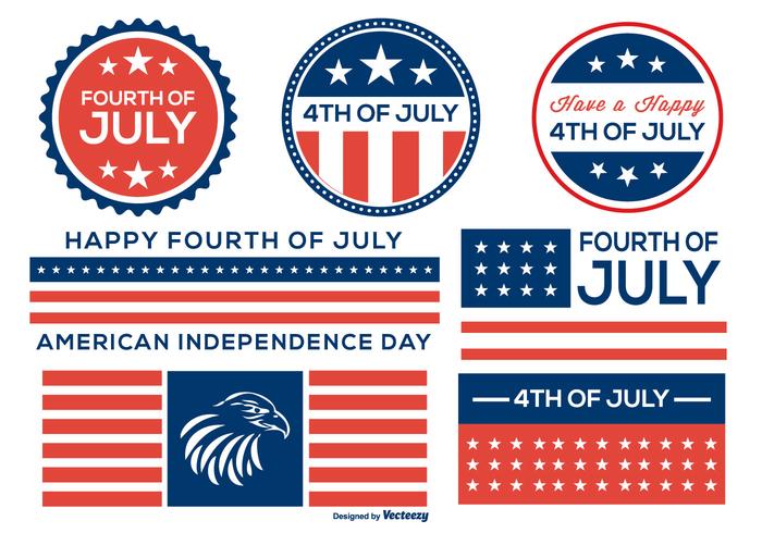 Fourth of July Badge and Label Collection vector