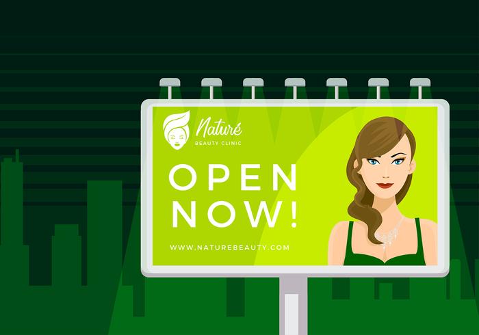 Beauty Clinic Outdoor Ad Free Vector Beauty Clinic Outdoor Ad Free Vector