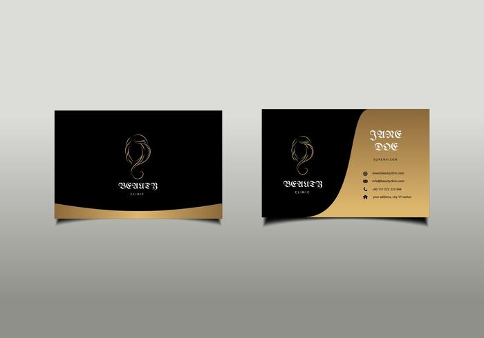 Beauty Clinic Business Card Mockup Free Vector Download Free Vectors Clipart Graphics Vector Art