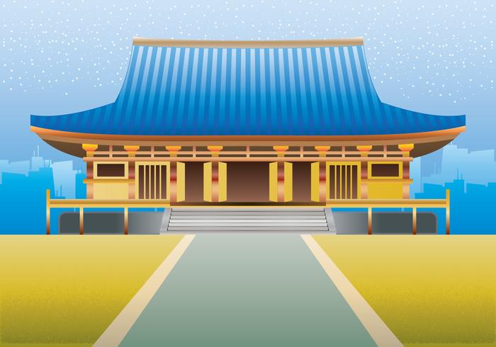 Martial Art Dojo Building Illustration vector