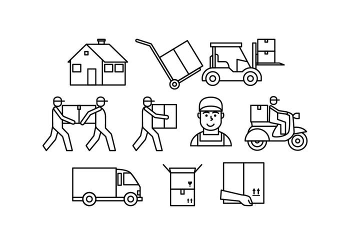 Free Movers Line Icon Vector