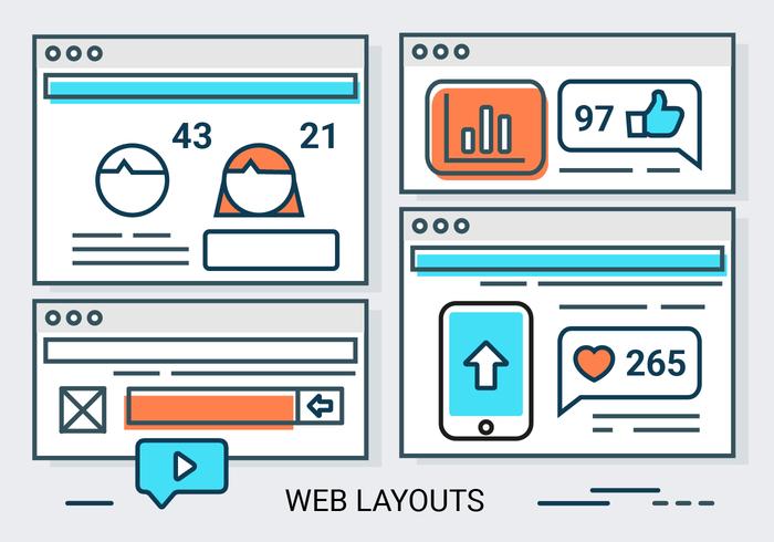 Free Linear Web Layout Vector Background Free Linear Web Layout Vector Background