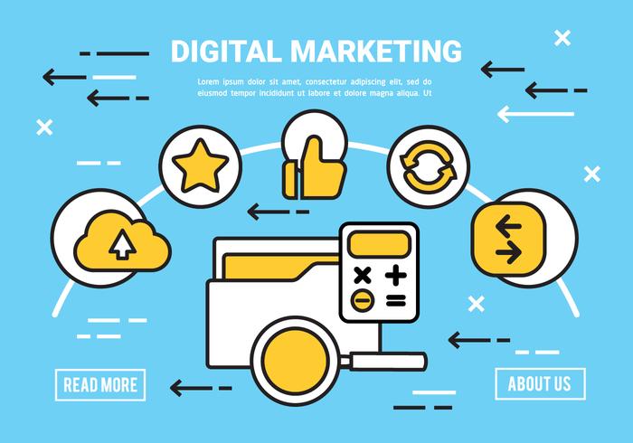 Free Flat Digital Marketing Concept Vector Free Flat Digital Marketing Concept Vector