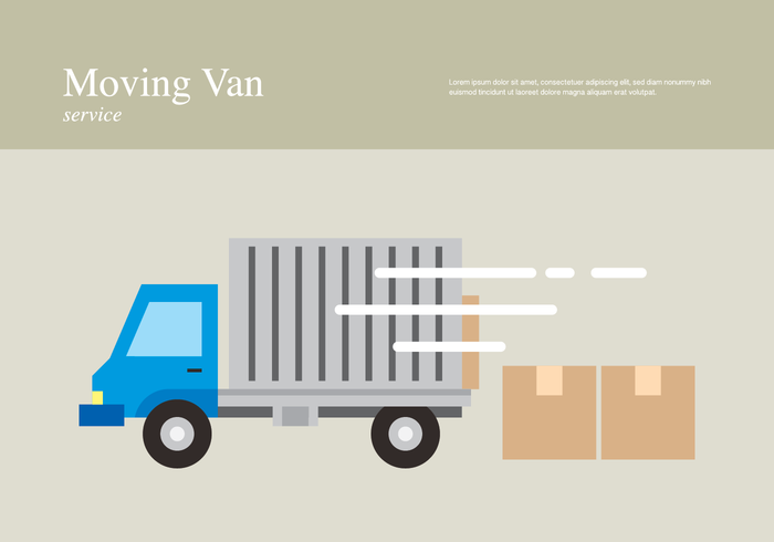 Moving Van Service Illustration vector