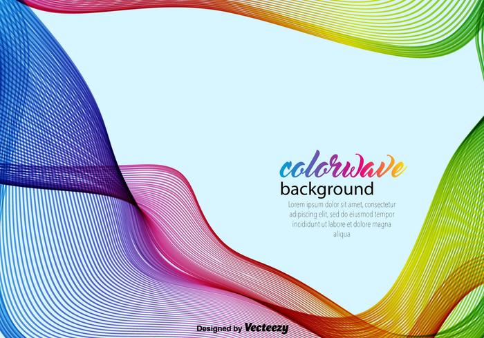Abstract Background With Colorful Wave-Vector Template vector