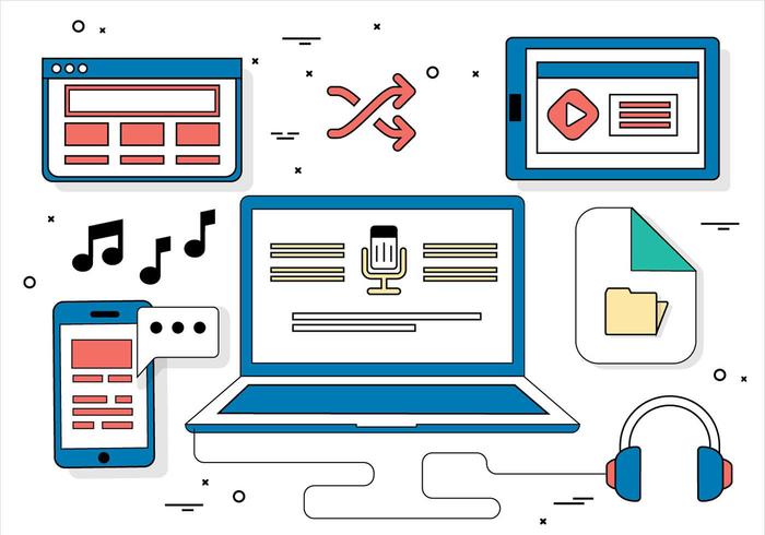 Diseño plano libre ilustración vectorial vector