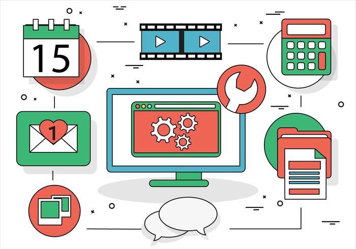 Free Flat Design Vector Elements Free Flat Design Vector Elements