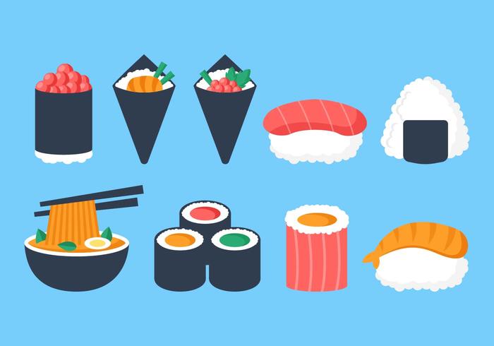 Free Japanese Food Collection Vector