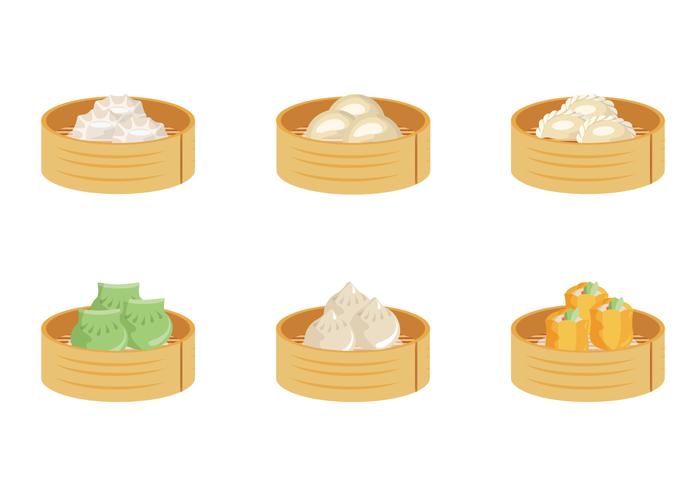 Dumplings Box Vector Collection