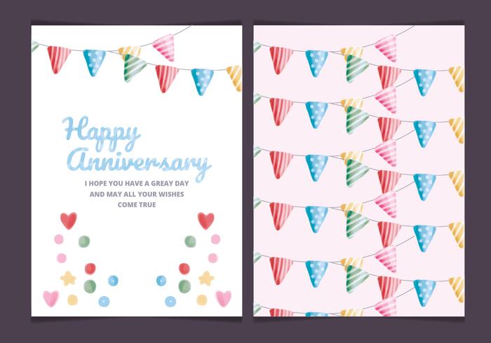 Vector Colourful Anniversary Card