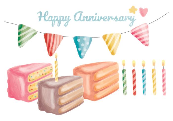 Vector Hand Drawn Birthday Elements Vector Hand Drawn Birthday Elements