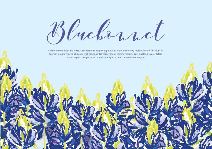 Bluebonnet Vector Background Bluebonnet Vector Background