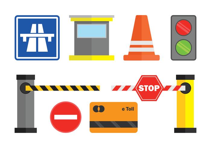 Toll Vector Icons Set