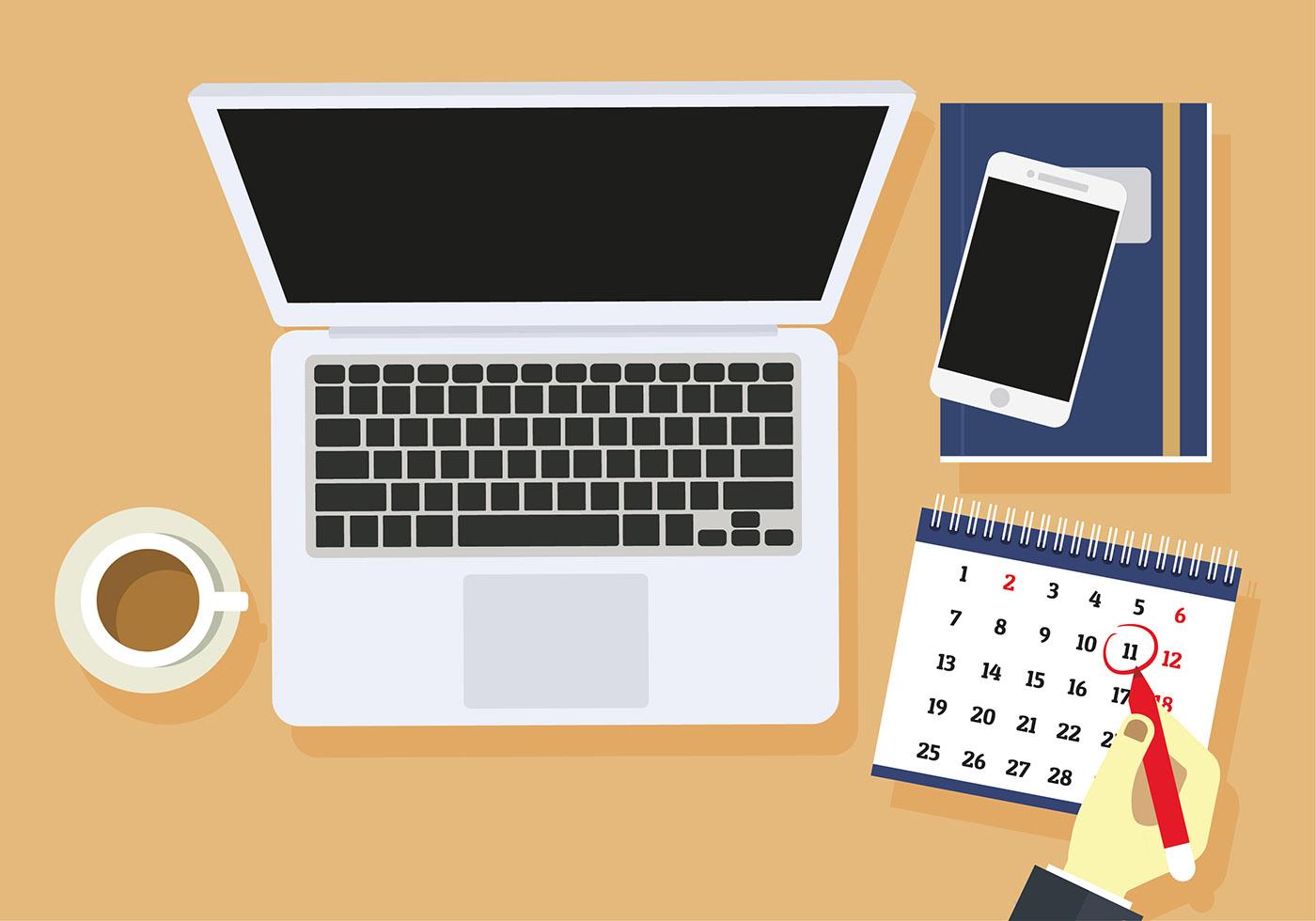 Desktop Calendar Vector 150664 Vector Art at Vecteezy