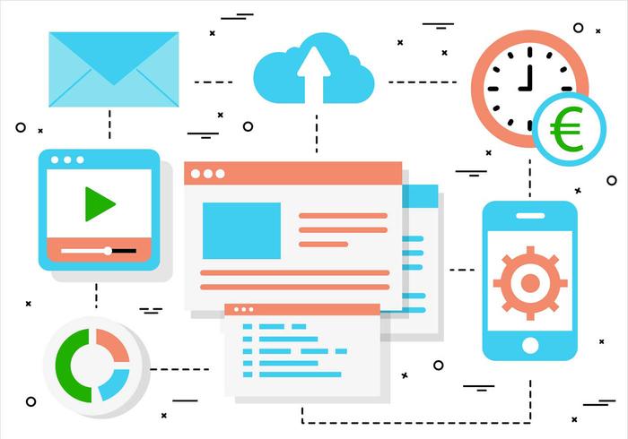 Free Flat Design Vector Elements and Icons Free Flat Design Vector Elements and Icons
