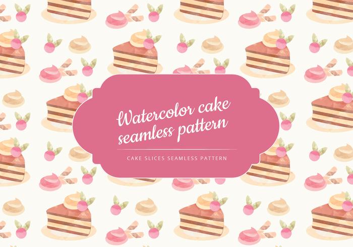 Vector Watercolor cake Seamless Pattern Vector Watercolor cake Seamless Pattern