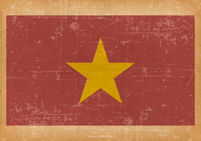 Grunge Bandera de Vietnam vector