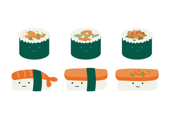 Colección linda de Temaki vector