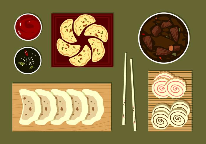 Beef Dumplings Free Vector