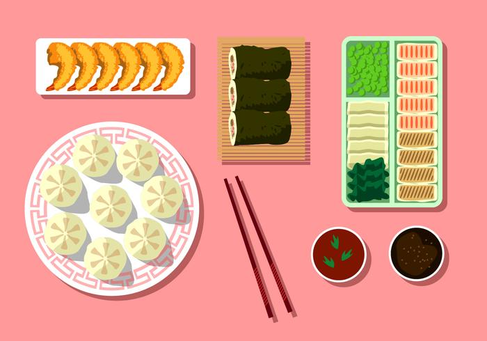 Shrimp Dumplings Free Vector