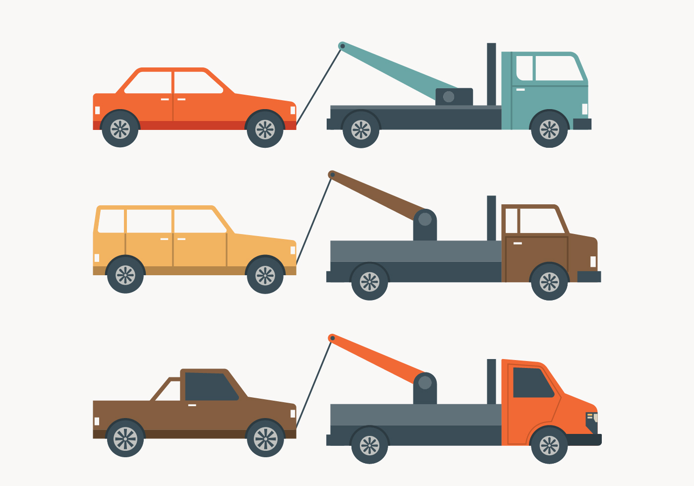 Towing Truck Simple Illustration 150774 Vector Art at Vecteezy