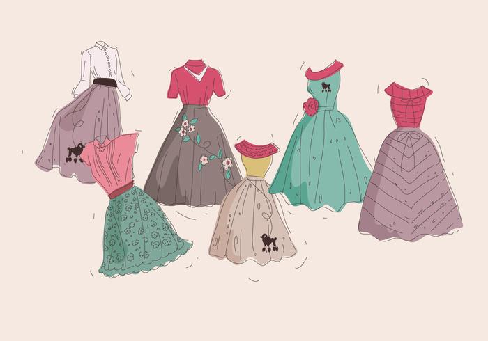 Poodle Skirt Classic Vector Poodle Skirt Classic Vector