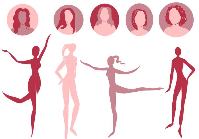 Free Woman Silhouettes 2 Vectors