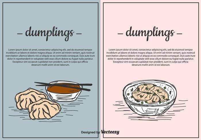 Dumplings conjunto de vectores de fondo