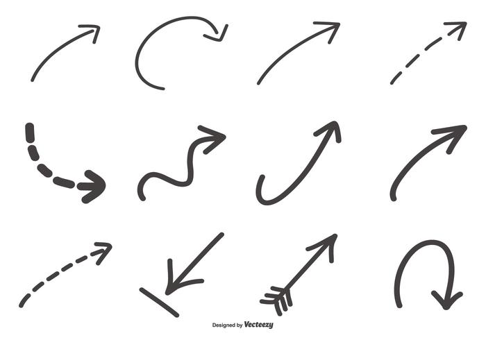 Hand Drawn Arrow Collection vector