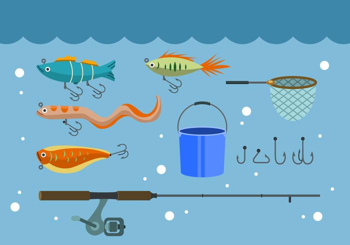 Iconos De Vector De Pesca Libre