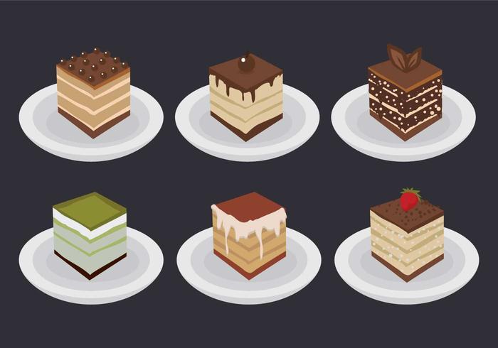 Tiramisu vector set