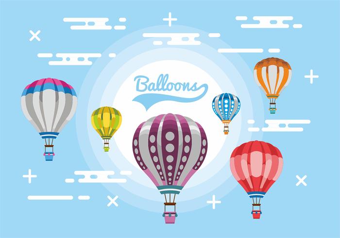 Diseño de los globos del aire caliente vector