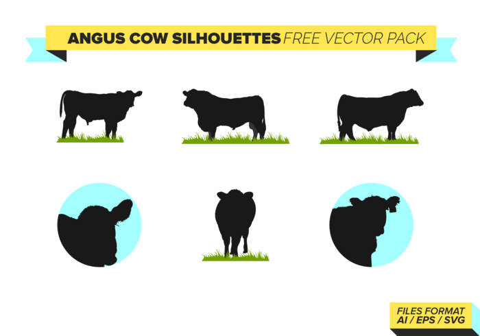 Angus Cow Silhouettes Free Vector Pack Angus Cow Silhouettes Free Vector Pack