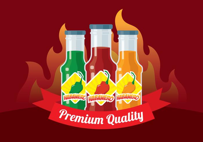 Habanero Sauce Background vector