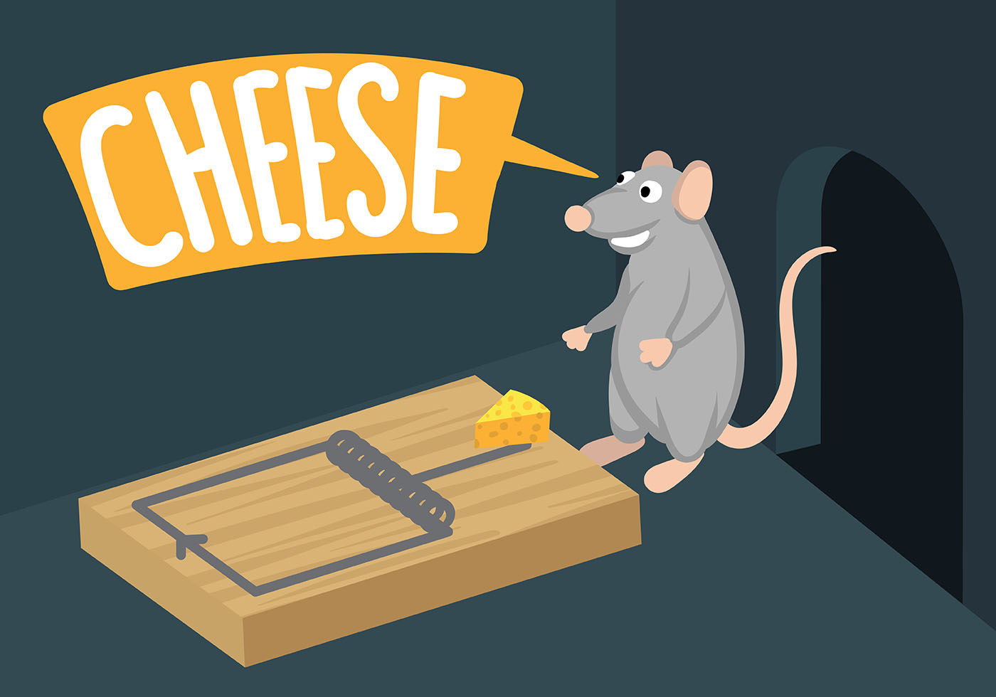 Mouse Trap Illustration Vector 150874 Vector Art At Vecteezy