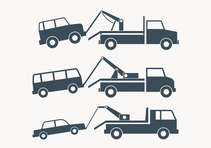 Towing Truck Simple Illustration vector