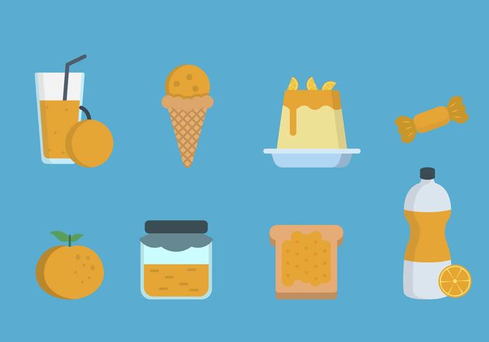 Flat Orange Vectors Flat Orange Vectors