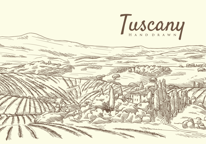 Free Hand Drawn Tuscany Vectors