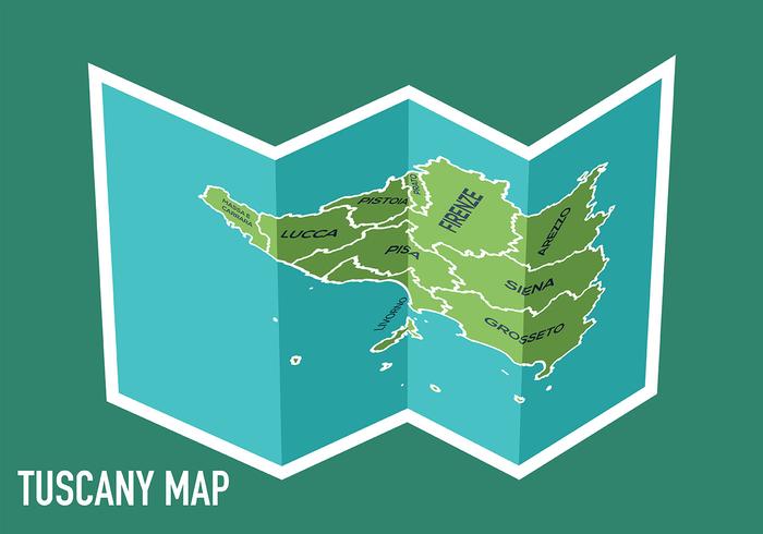 Vector mapa de la Toscana