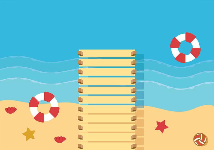 Boardwalk Background Vector