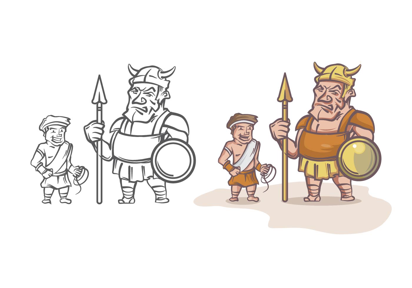 David and Goliath Cartoon Character 150968 Vector Art at Vecteezy David and Goliath Cartoon Character 150968 Vector Art at Vecteezy