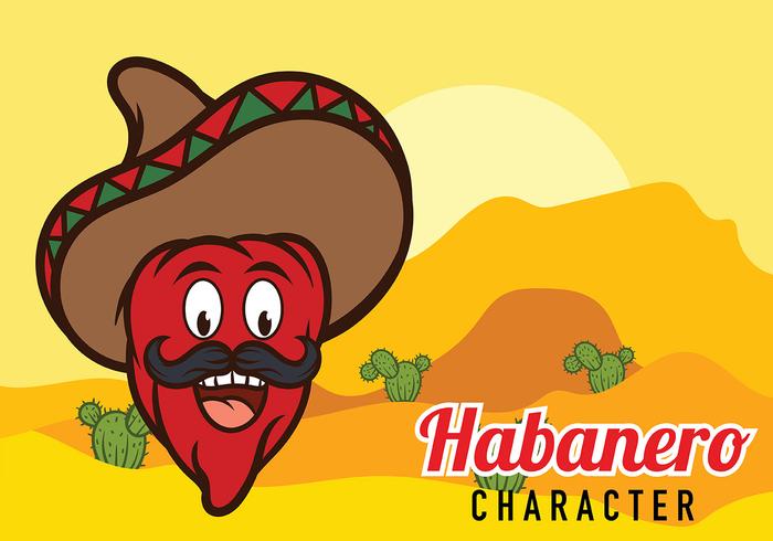 Habanero Mascota Vector