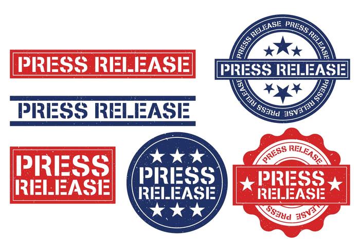 Press release stamp vector