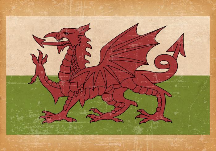 Old Grunge Flag of Wales Old Grunge Flag of Wales