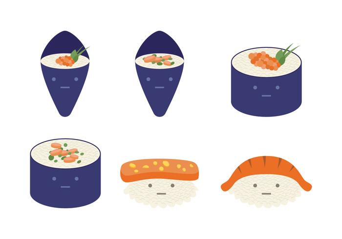 Cute Temaki Collection vector