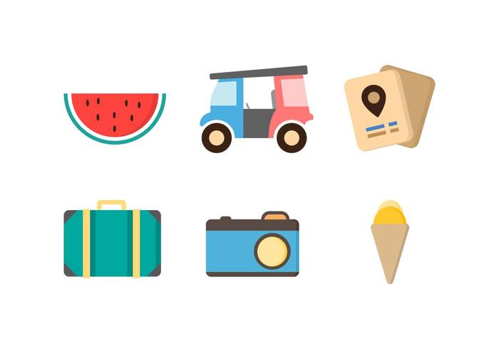 Iconic Tourism Ornament Vectors